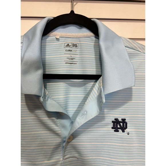 Adidas Notre Dame Fighting Irish Polo Shirt ‎ - Size L - Picture 3 of 5